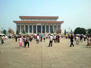 Mao Zedong's mausoleum in Tiananmen Square, Beijing.
