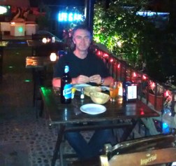 Me, the first night in Argentina, completely unprepared.