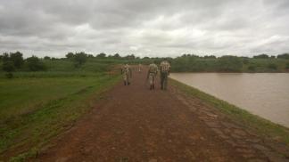 Military protection during the field visits